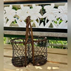 North Fork Wine Basket made from Grapevine, Twig and Chicken Wire.